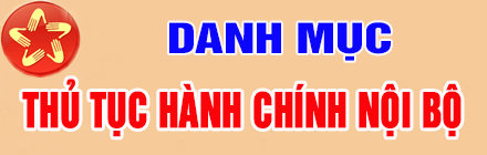 Danh mục TTHC nội bộ